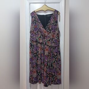 Lauren Ralph Lauren Black Label Floral Sleeveless Dress Size 22